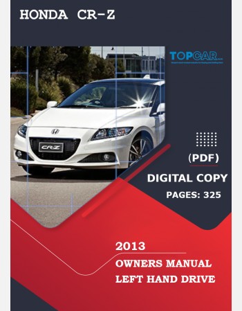 honda cr-z 2013 owners manual
